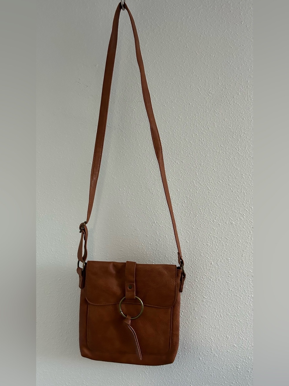 Maurices Tan Brown Crossbody Bag with Ring Detail